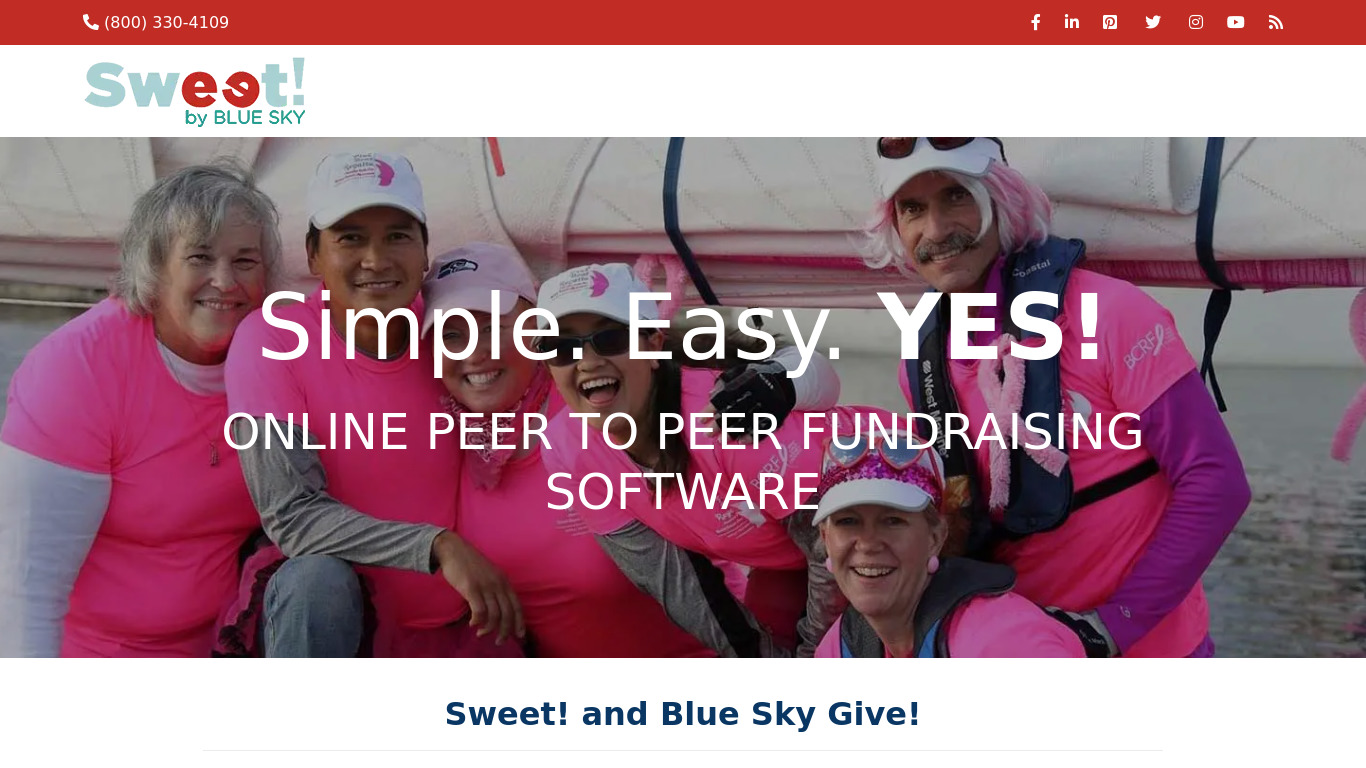 SWEET by Blue Sky Landing page