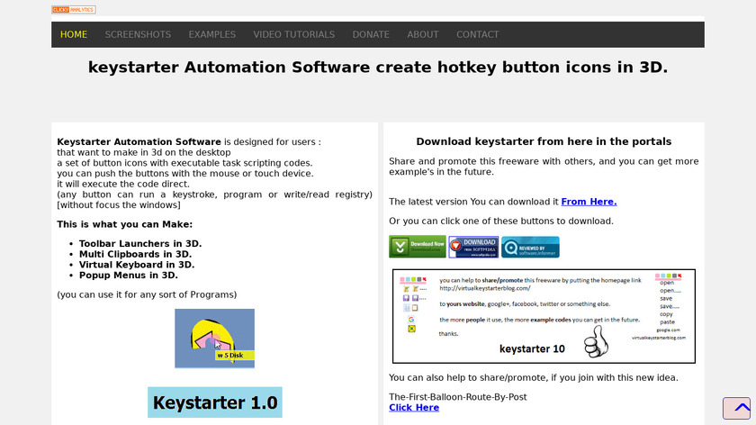 keystarter Landing Page