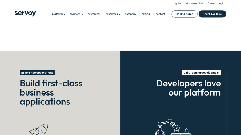 Servoy Landing Page