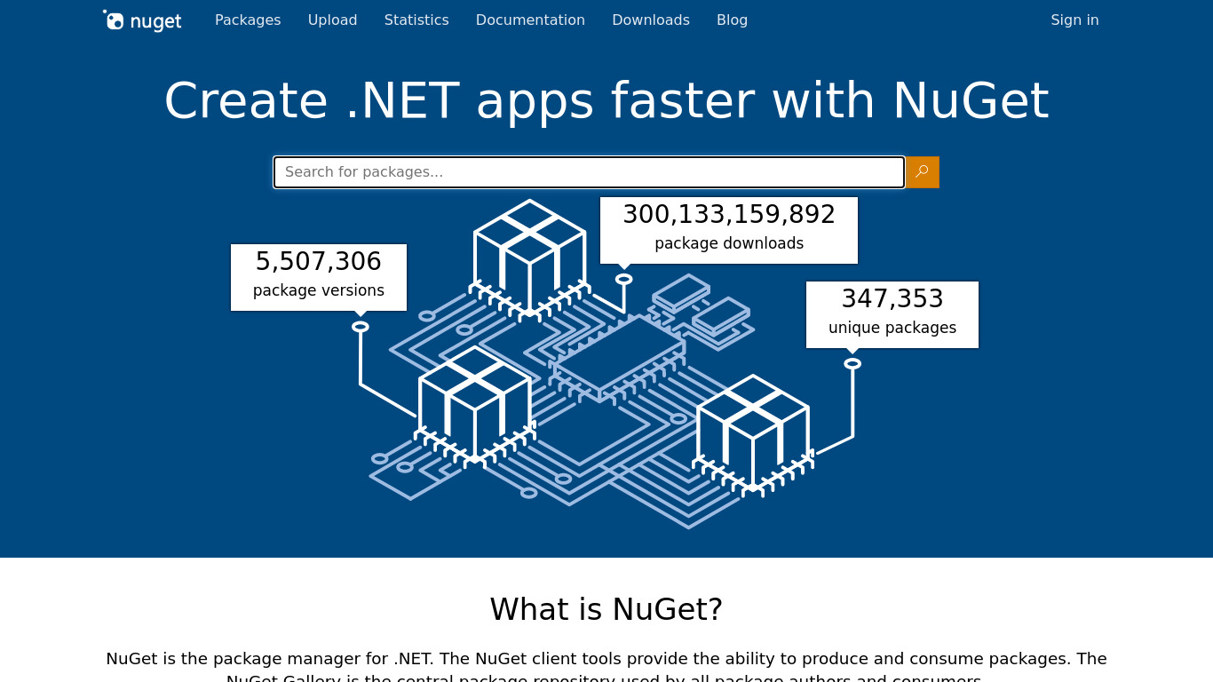 NuGet Landing page
