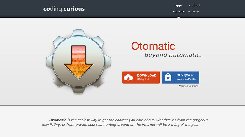 codingcurious.com Otomatic Landing Page