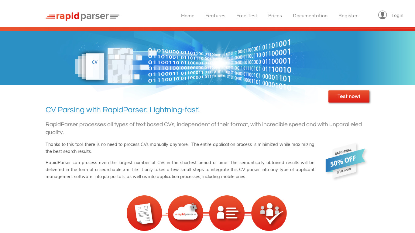 RapidParser Landing page