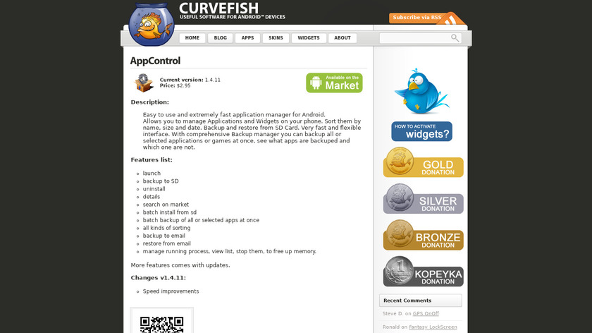 AppControl Landing Page
