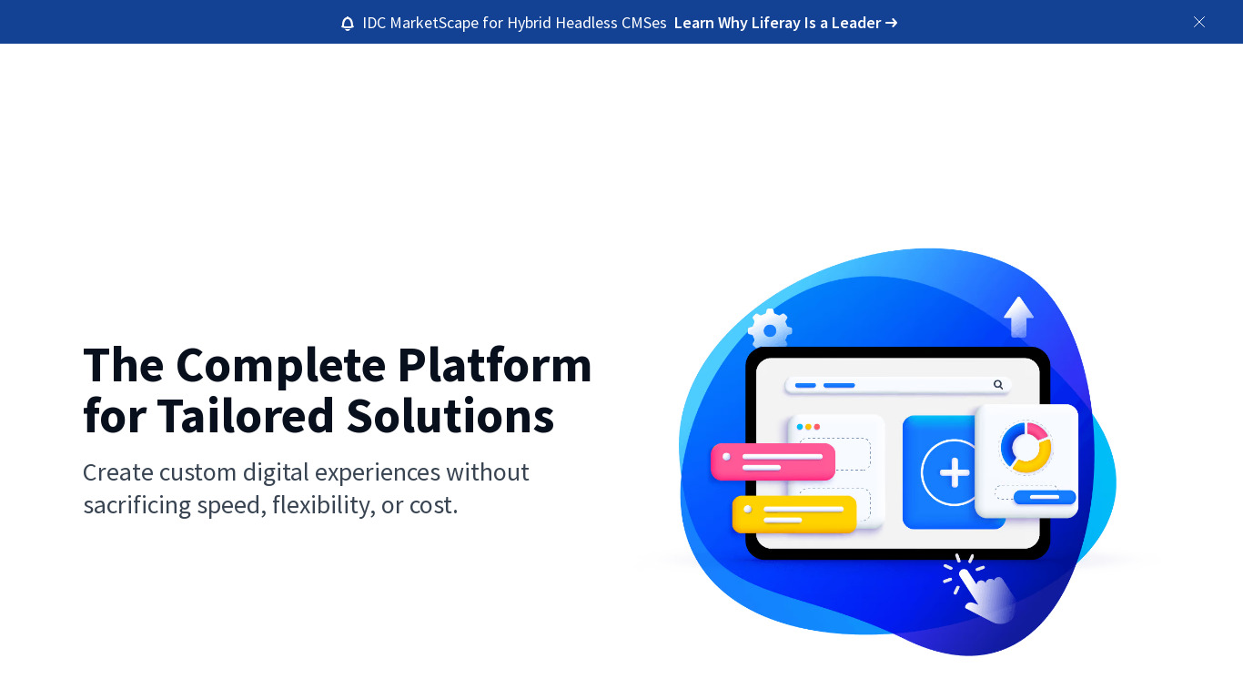 Liferay Digital Experience Platform Landing page