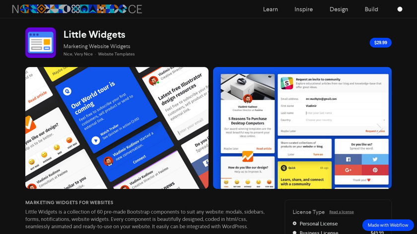 Little Widgets Landing Page