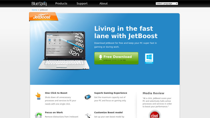 Jetboost Landing Page
