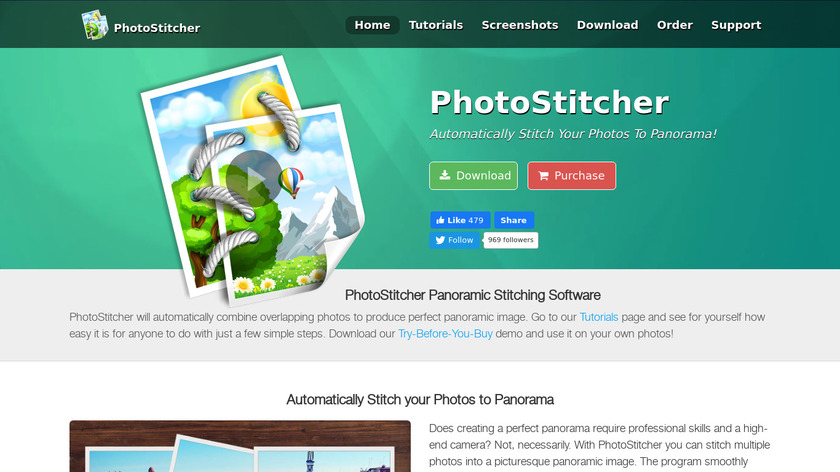 PhotoStitcher Landing Page