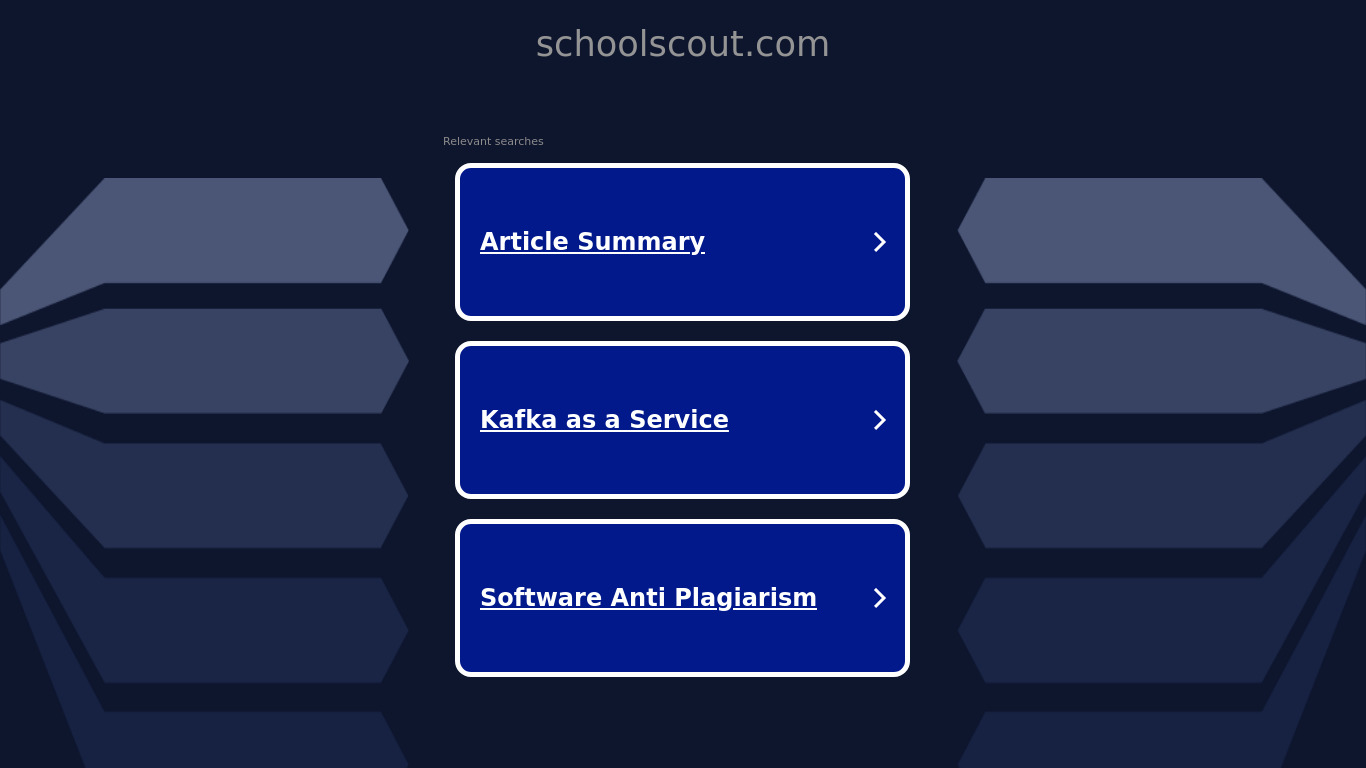 SchoolScout Landing page