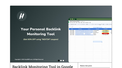 Backlink Monitoring in Google Sheets image