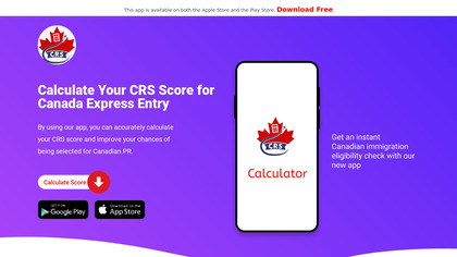 CRS Score Calculator Canada image