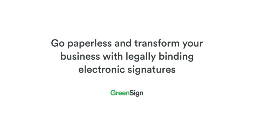 GreenSign Landing Page