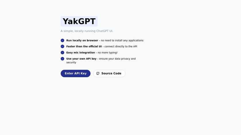 YakGPT Landing Page