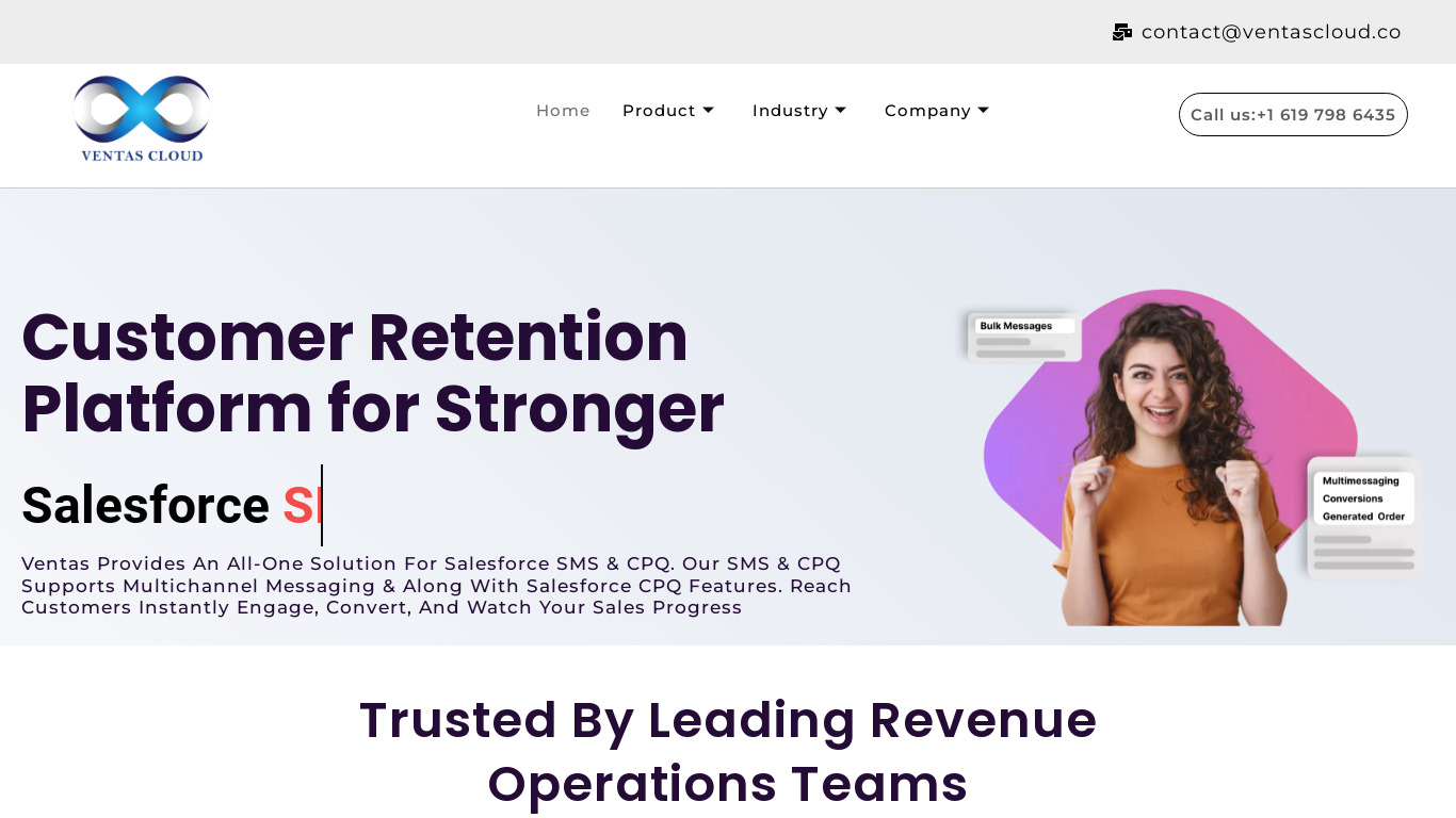 Ventas Cloud Landing page