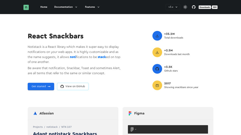 notistack Landing Page