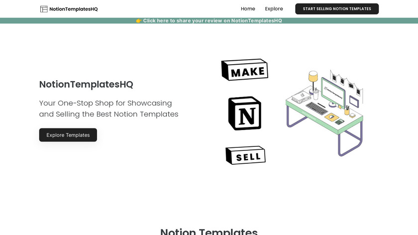 NotionTemplatesHQ Landing Page