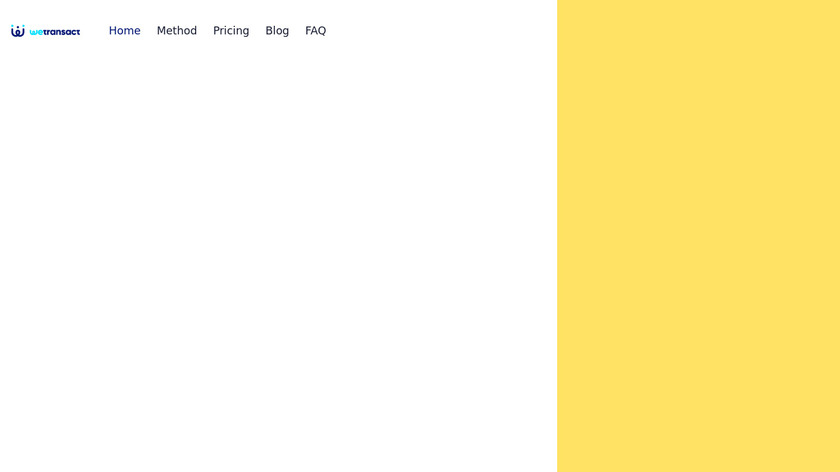 WeTransact Landing Page