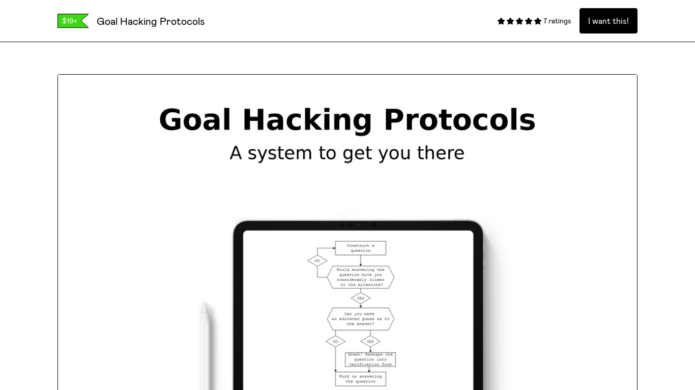 Goal Hacking Protocols Landing page