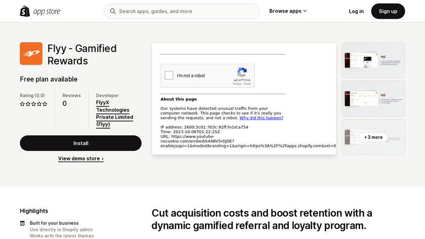 Flyy - Gamified Rewards Landing Page