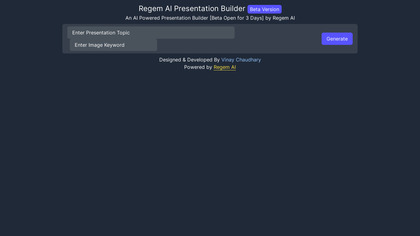 Regem AI Presentation Builder image