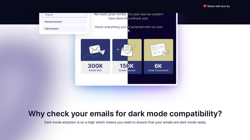 Dark Mode Email Checker Landing Page