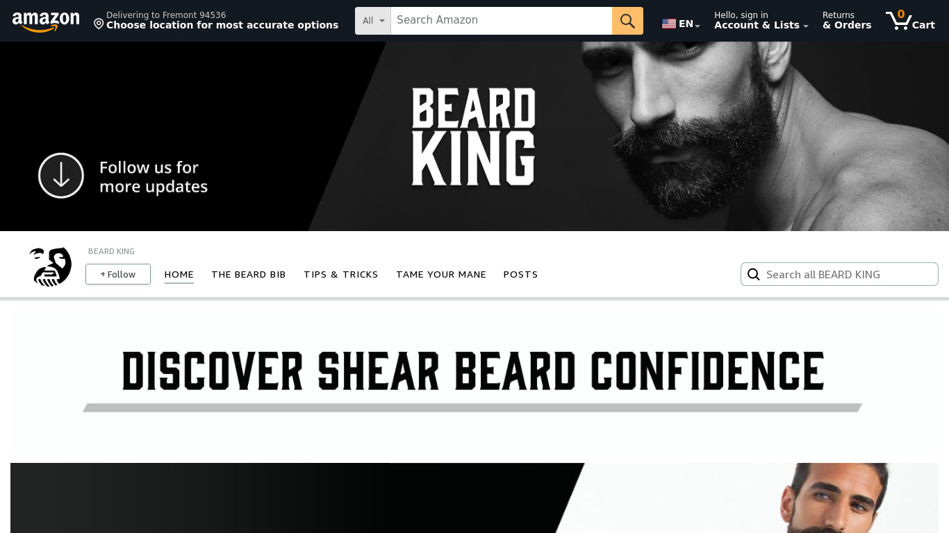 Beard Bib Landing page