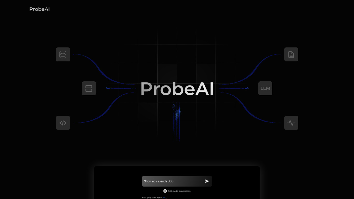 ProbeAI Landing page
