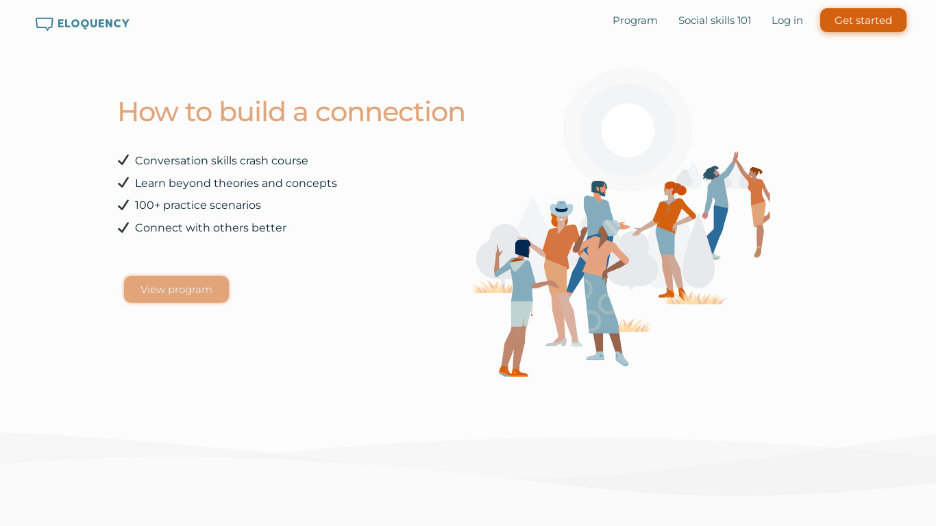 Eloquency.co Landing page