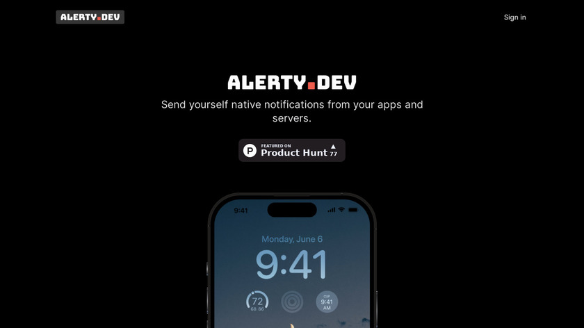 Alerty Landing Page