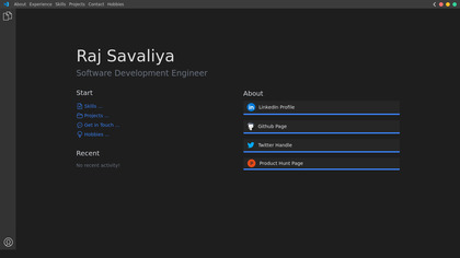 VS Code Developer Portfolio image