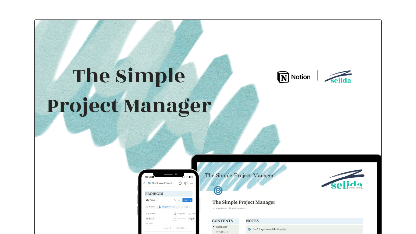 The Simple Project Manager Landing page
