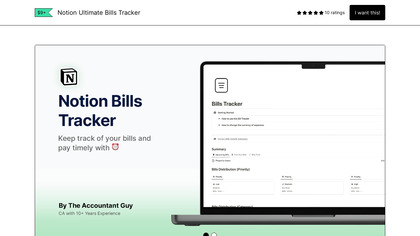 Notion Bills Tracker image