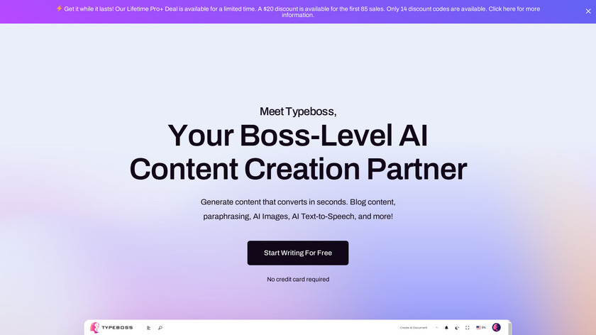 Typeboss Landing Page