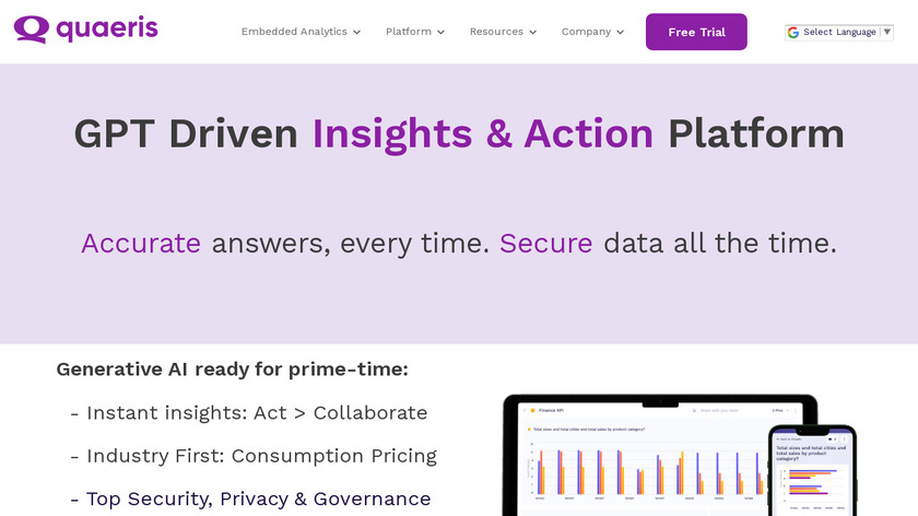 Quaeris.ai Landing Page
