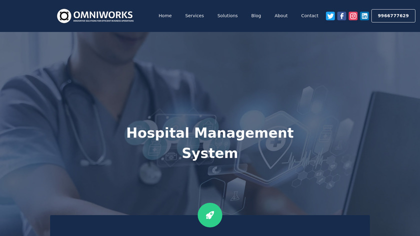 OmniWorks Hospital Management Landing Page