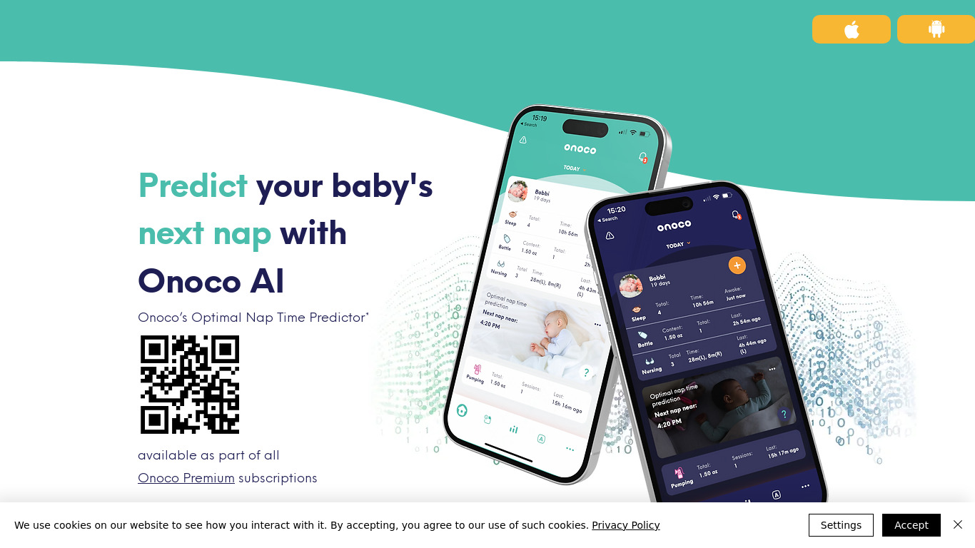 Onoco AI Landing page