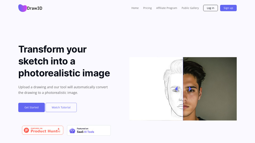 Draw3D Landing Page