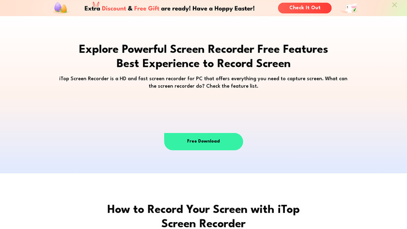 iTop Screen Recorder Landing Page