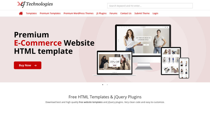 MG Technologies Landing Page