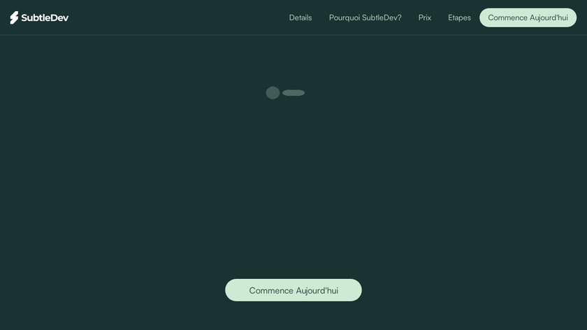 Subtledev.co Landing Page