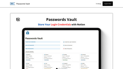 Passwords Vault image