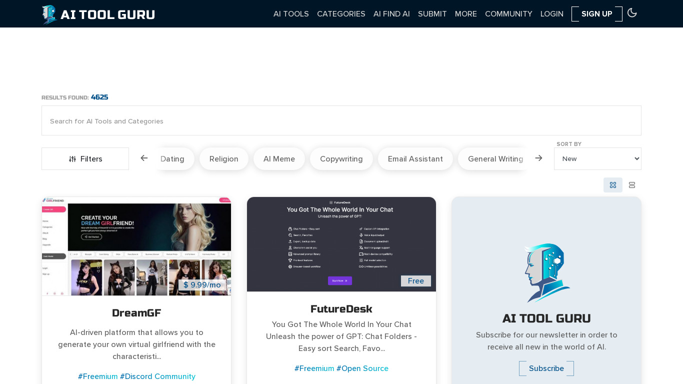 AiToolGuru Landing page