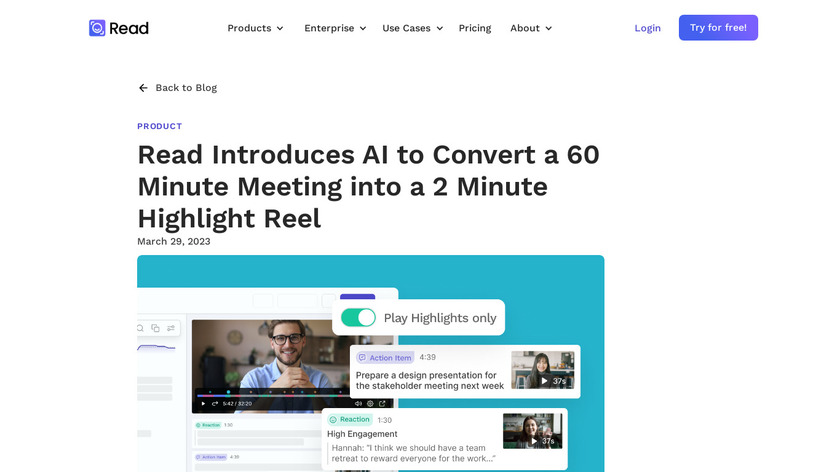 Read Highlights Landing Page
