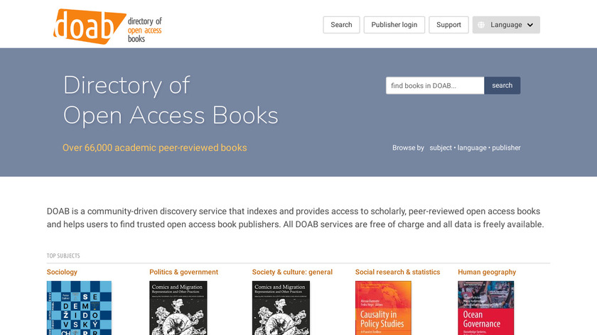 Doabooks.org Landing Page