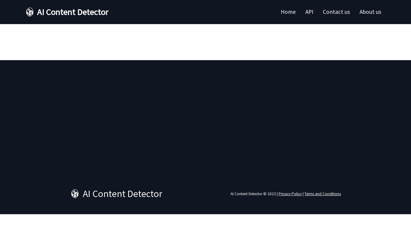 AI Content Detector Landing Page