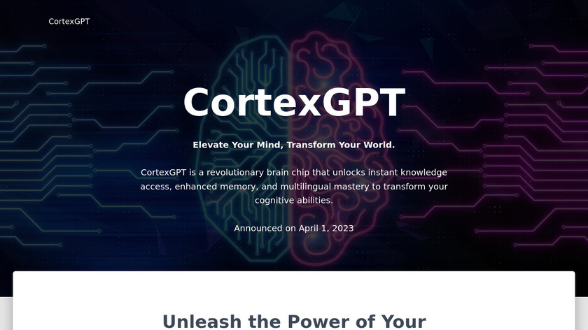 CortexGPT Landing Page