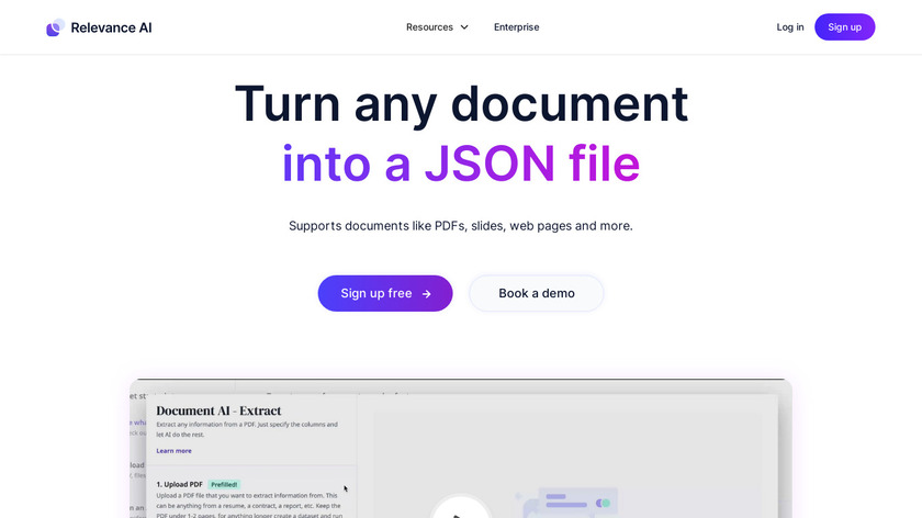 Document AI by Relevance Landing Page