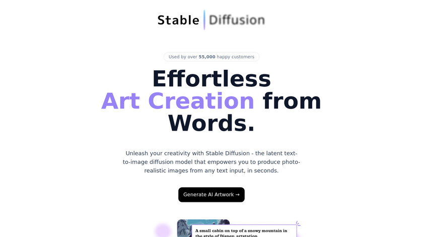 Stable Diffusion Landing Page
