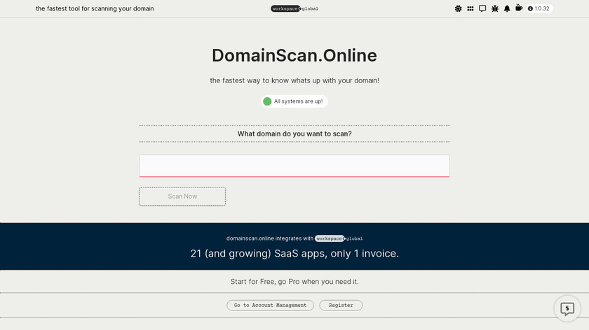 DomainScan.Online Landing Page