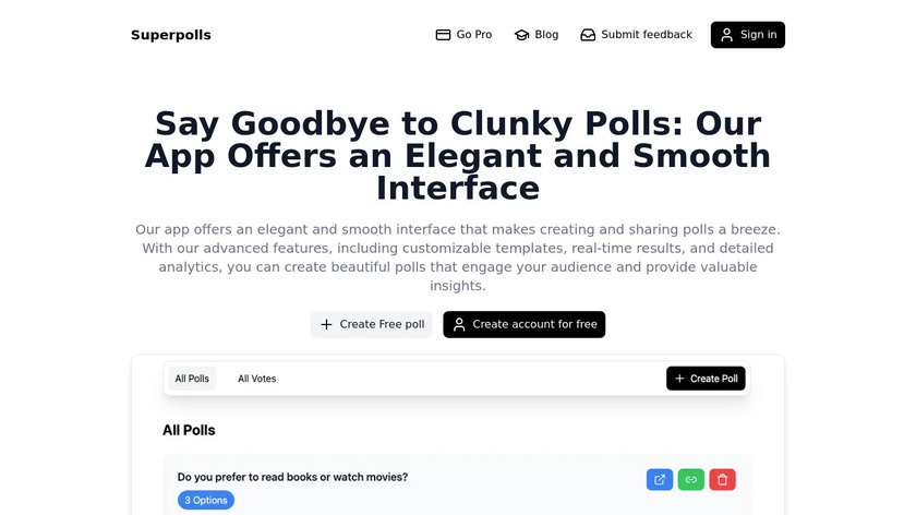 Superpoll Landing Page