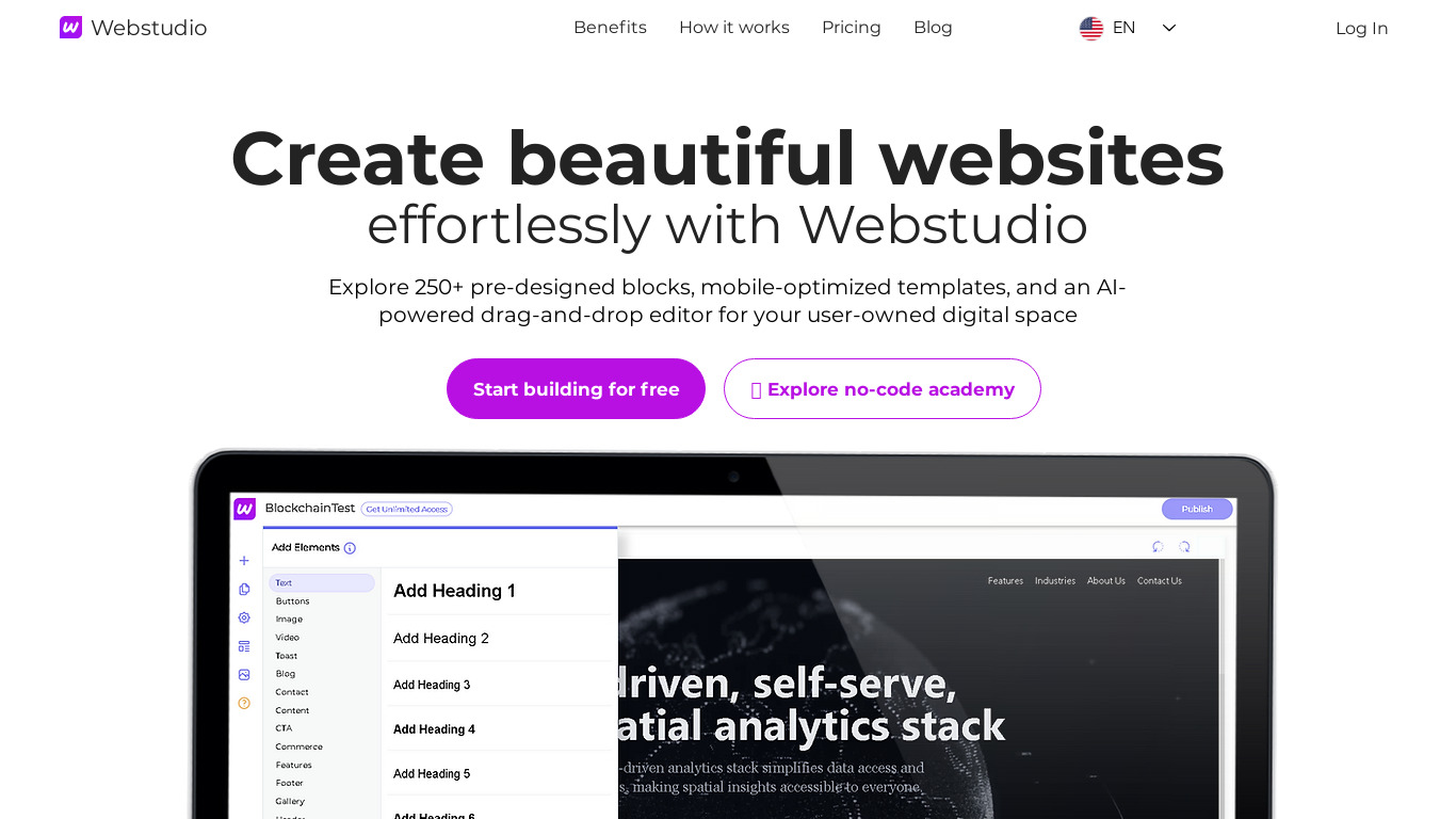 Webstudio.so Landing page